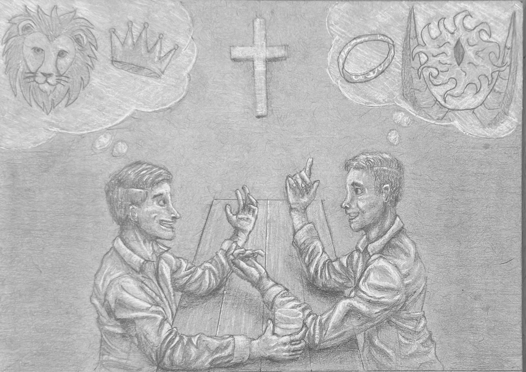 JRR Tolkien and CS Lewis commissioned drawing part 2