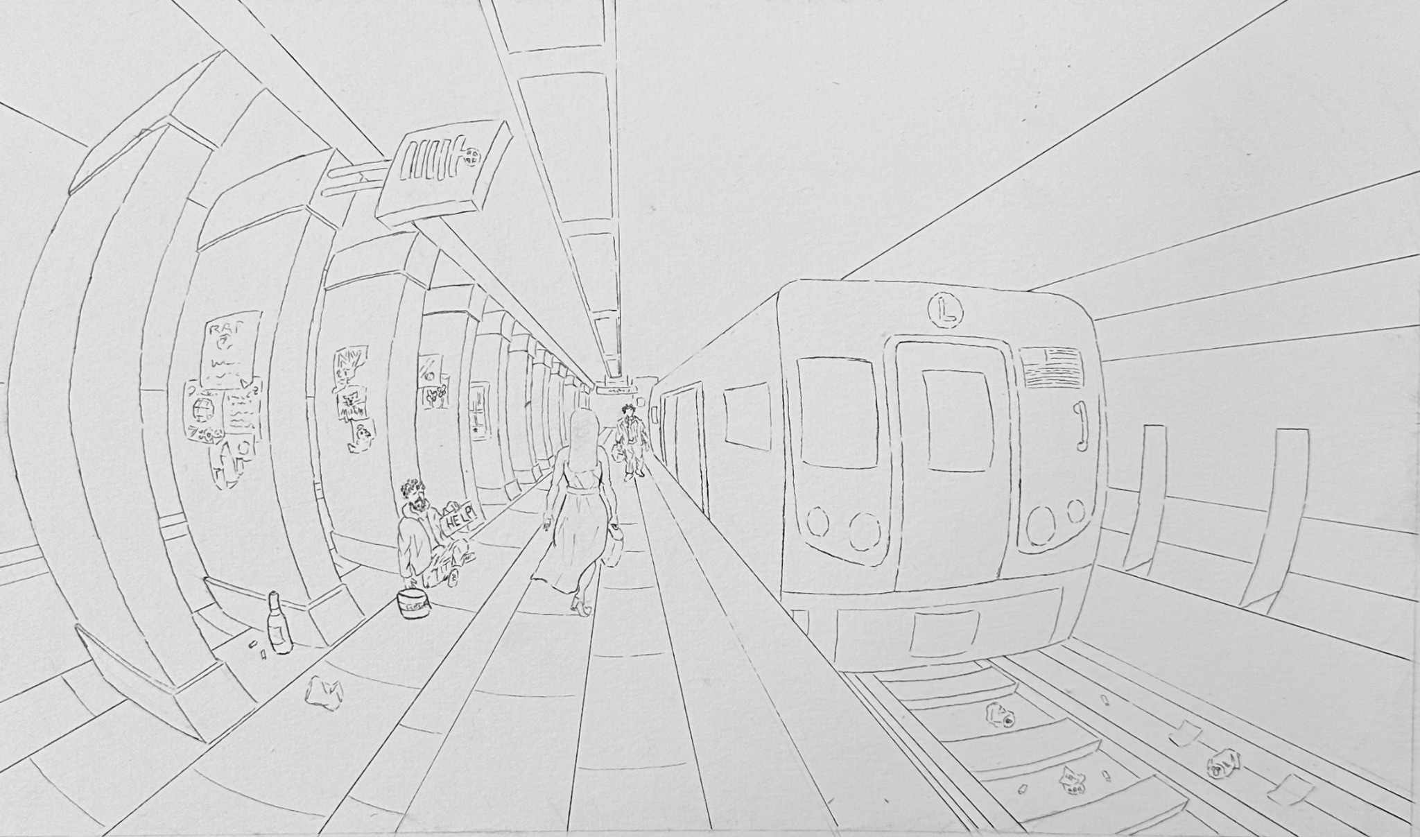 Taking the L Line Art